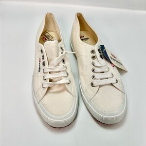 Superga Classic White Canvas Sneakers | Size 39 | NWT